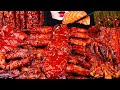 ASMR SPICY SEAFOOD 해물찜 SPICY ENOKI MUSHROOM 불닭 버섯 먹방 OCTOPUS SQUID CRAB SALMON 연
