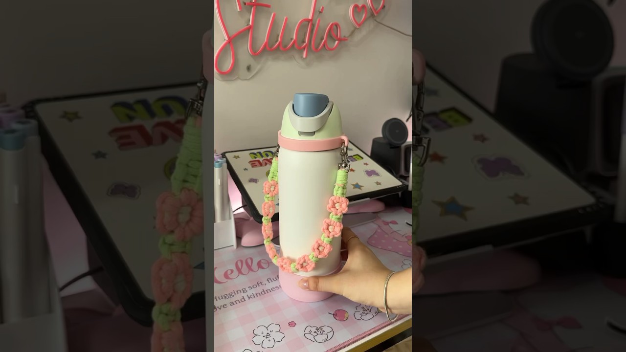 Unbox and decorate my Owala bottle - Iced Breeze 32oz with me! 🐼 #owala #owalaunboxing #aesthetic