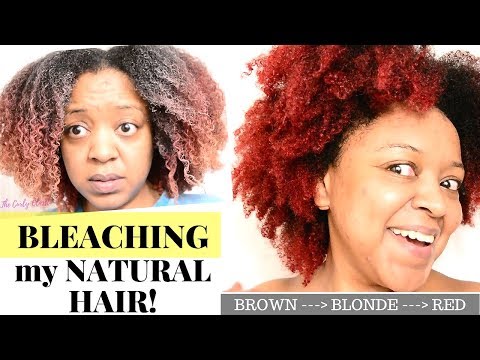 RED OMBRE on NATURAL HAIR using BLEACH! TYPE 4 HAIR | BLEACH LONDON DIY DIP DYE KIT!