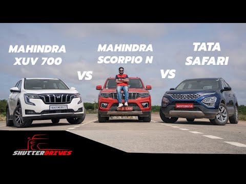 Mahindra XUV 7OO Vs Scorpio-N Vs Tata Safari | World War 3 | Comparison Test | Shutterdrives