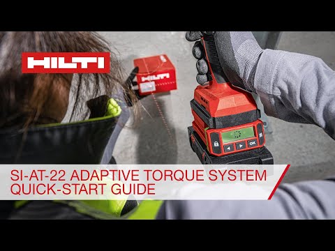 Hilti SI AT-22 Adaptive Torque System - Quick Start Guide