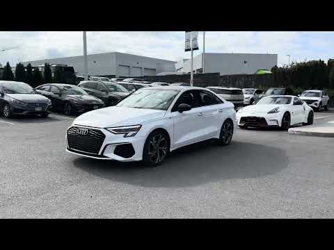 2023 Audi A3 Sedan Progressiv 40 TFSI in White for sale at Abbotsford Hyundai in Abbotsford, BC