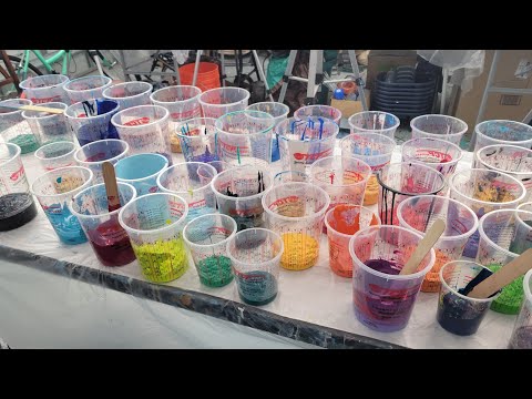 Behind the Scenes! - Mixing Day! - Tips and Tricks for Mixing Your Fluid Paints -- Acrylic Pouring