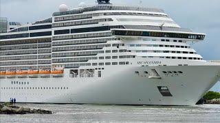 Gigante NAVIO de CRUZEIRO chegando em ITAJAÍ - MSC SPLENDIDA