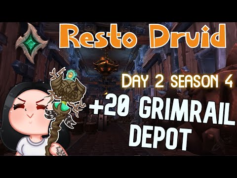 +20 Grimrail Depot I Resto Druid I Shadowlands Season 4 M+