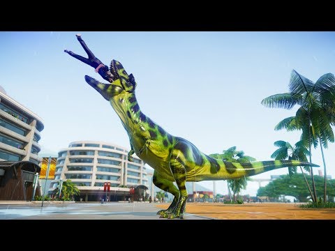 🌍 Jurassic World Evolution - Albertosaurus Vs Triceratops Breakout and Fight!