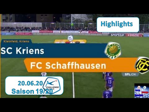 Highlights: SC Kriens vs FC Schaffhausen (20.06.2020)