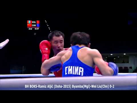 X20 BH BOKS Ramiz Aljić /Doha-2015/  Byamba(Mgl)-Liu(Chn)  0-2