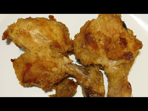 Cosce di pollo panate. Croccanti fuori, morbidissime e succose all'interno