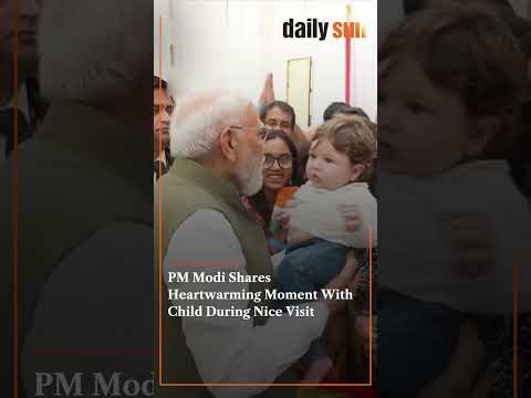 PM Modi Shares Heartwarming Moment With Young Child During Nice Visit | Daily Sun