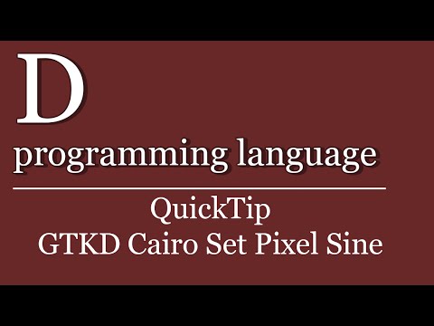 QuickTip #301 - D programming language Tutorial - GTKD Cairo Set Pixel Sine