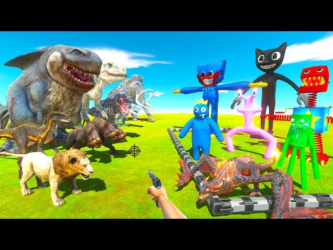 Fps Avatar Rescues Rainbow Friends and Fights Team King Shark - Animal Revolt Battle Simulator