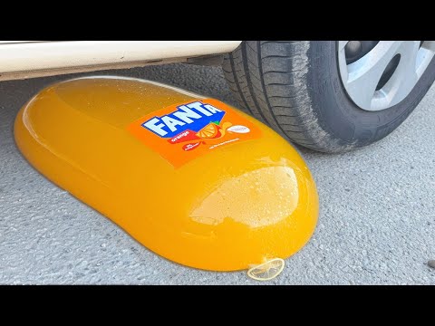 FANTA COCA COLA BALLOON VS CAR, Coca Cola Zero, PowerAde, Fanta, Sprite, Fruko and Mentos Diff Under