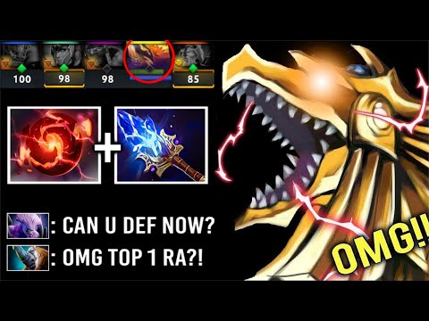 THIS IS HOW TOP 1 GOD RA Scepter + Refresher Epic Defense vs 5 Man Carry All Team by Airy WTF Dota 2