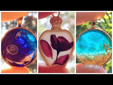 3 NATURE THEMED DIY Ideas from Epoxy Resin | Most Amazing Open Bezel Charm Ideas