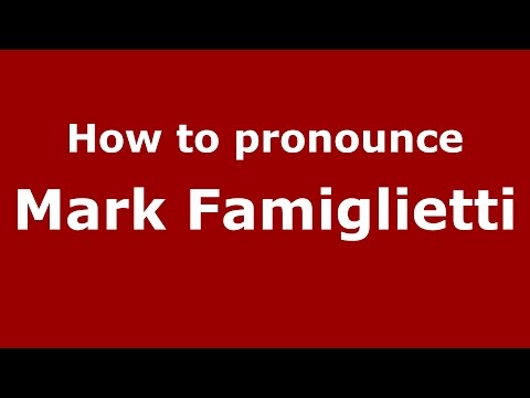 How to pronounce Mark Famiglietti (American English/US)  - PronounceNames.com