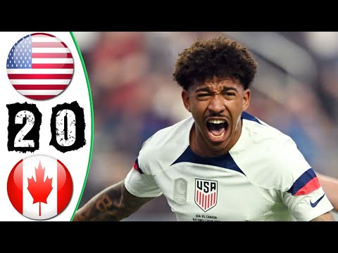 USA vs Canada 2 - 0 Full Highlights 2023 All Goals