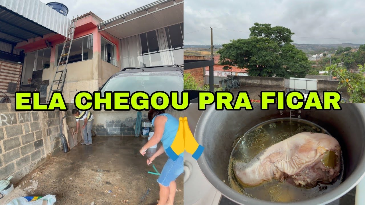 PENSA NA FELICIDADE DELAS COM A CHEGADA DELA! GERAL NA PARTE EXTERNA DA CASA + FIZ LINGUA DE BOI