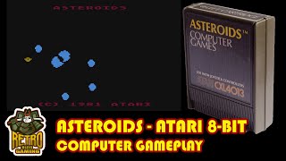 Asteroids - Atari 8-Bit Gameplay and Review