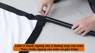Video hướng dẫn lắp ráp màn chiếu 2 chân di động gấp gọn dễ mang theo khi di chuyển