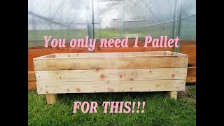 Diy planter box from just 1 pallet.