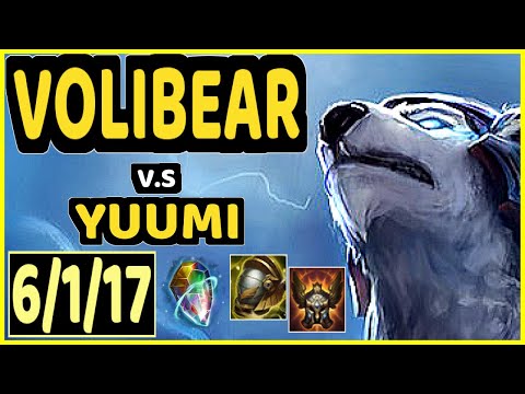 WOS (VOLIBEAR) vs YUUMI - 6/1/17 KDA BOTTOM SUPPORT CHALLENGER GAMEPLAY - BR