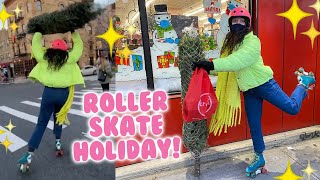 🎄 Roller Skating with my CHRISTMAS TREE 🎄