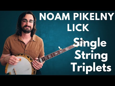 NOAM PIKELNY Single String Triplet Lick // Bluegrass Banjo Lesson