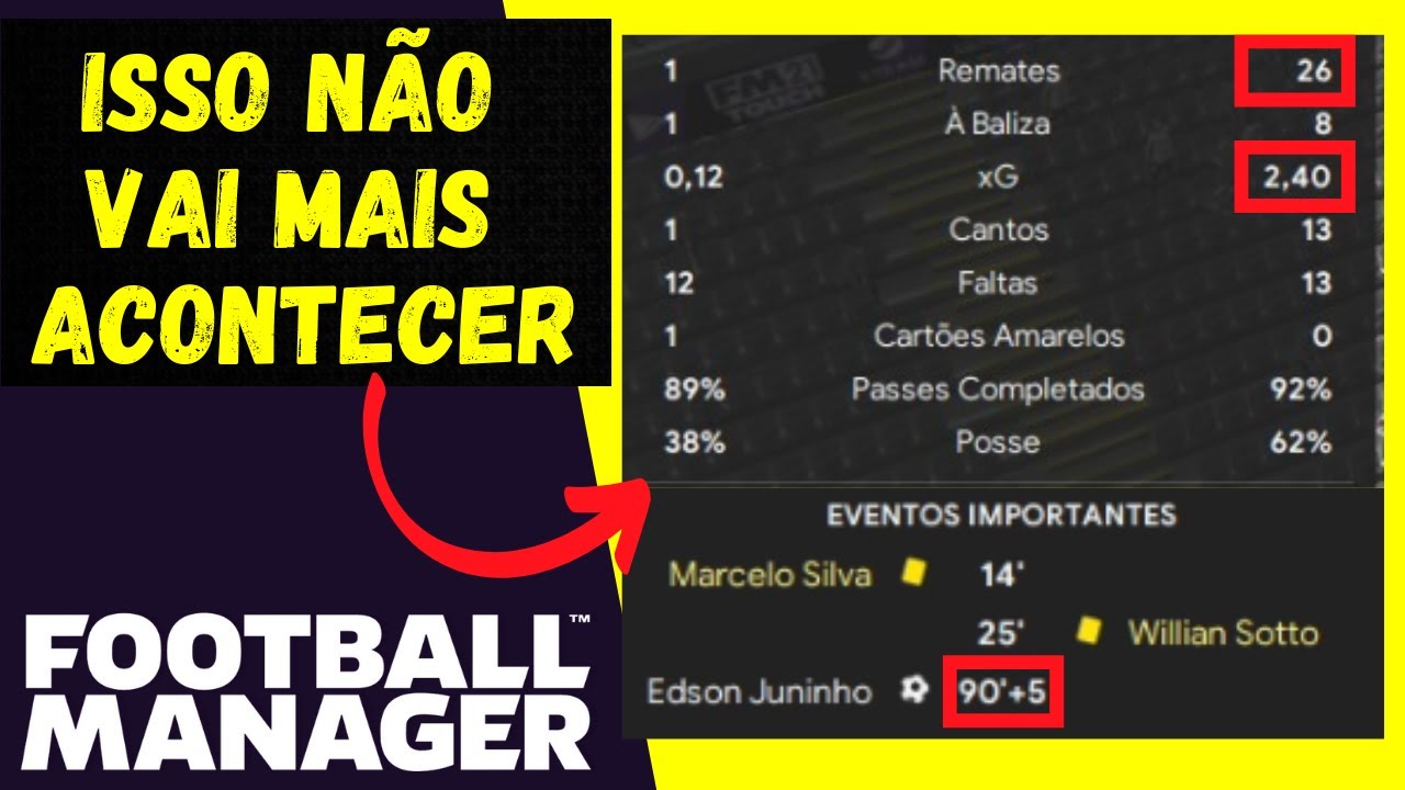 O que fazer se o time NÃO CONSEGUE FAZER GOL e ainda TOMA GOL NO FIM DO JOGO? | FOOTBALL MANAGER