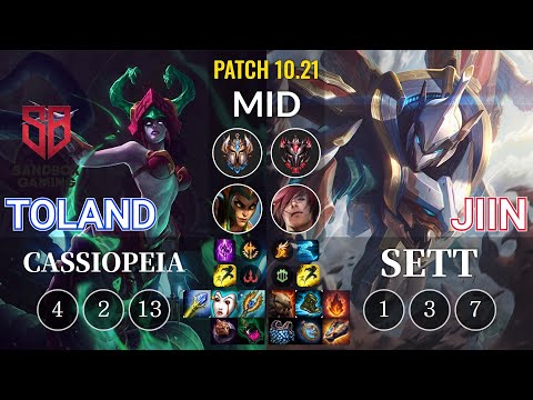 SB TolanD Cassiopeia vs Jiin Sett Mid - KR Patch 10.21
