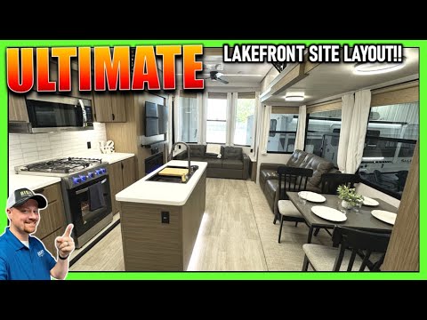THE BEST Layout for Lake Site Overlooks! 2025 Wildwood Grand Lodge 42FLDL Destination Travel Trailer