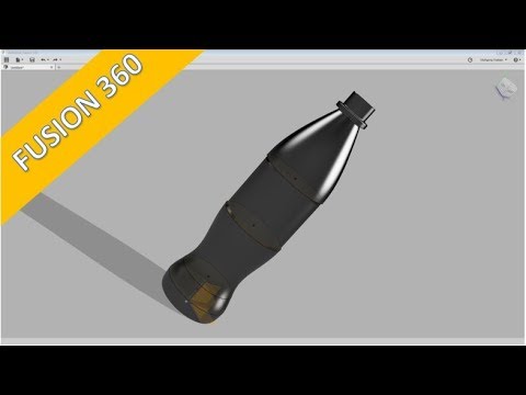 PET Bottle Part 1 Autodesk Fusion 360 Training Surfaces