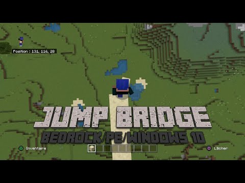 MDiamondX - MINECRAFT - comment JUMP BRIDGE (BEDROCK/PE/WINDOWS 10)
