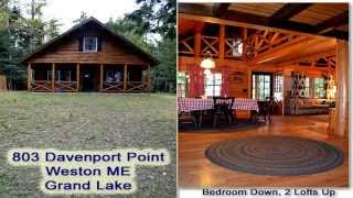 preview picture of video 'Maine Real Estate | Waterfront, East Grand Lake Log Home MOOERS 8378'