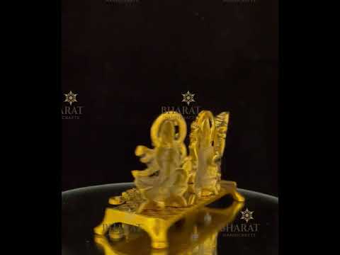Gold Plated Laxmi Ganesh Saraswati Deepak