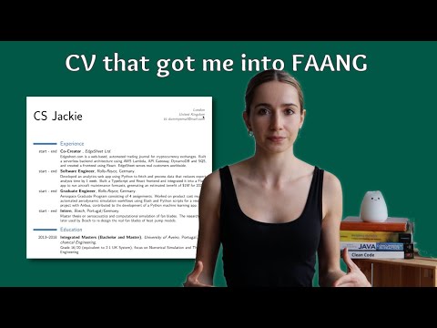 The CV That Got Me Into FAANG