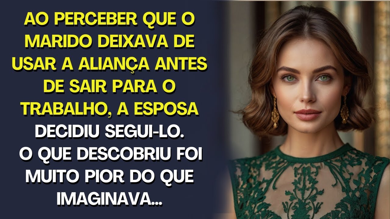 Ao perceber que o marido deixava de usar a aliança antes de sair, a esposa decidiu segui-lo….