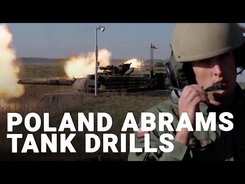 Poland trains with new US made Abrams tanks