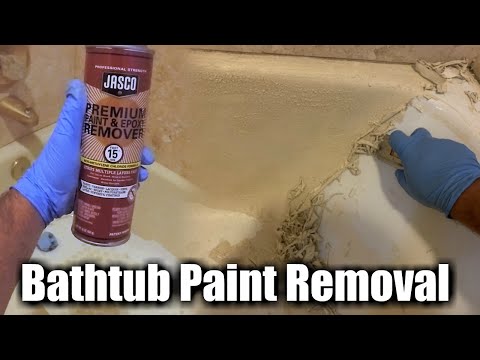 How to Remove Paint from a Bathtub | Bathtub Stripping with Jasco Paint and Epoxy Remover for $100