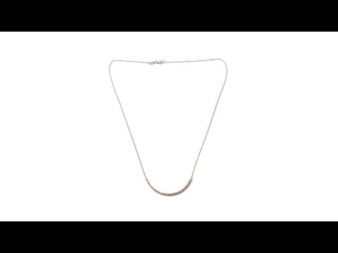 0.30ctw Colored Diamond Curved Bar 14" Drop Necklace