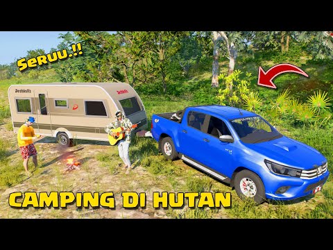KITA BERKEMAH DI PULAU DENGAN TRAILER CAMPER DI GTA 5