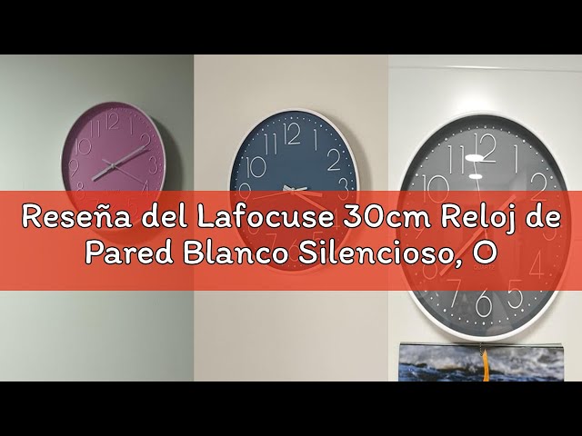 Vídeo relacionado con CIMOYBAI Reloj de pared de 30 cm, números 3D, multicolor, silencioso, oro rosa, moderno, sin ruido de tictac, para oficina, habitación, salón, cocina, escuela, habitación infantil (blanco-P)