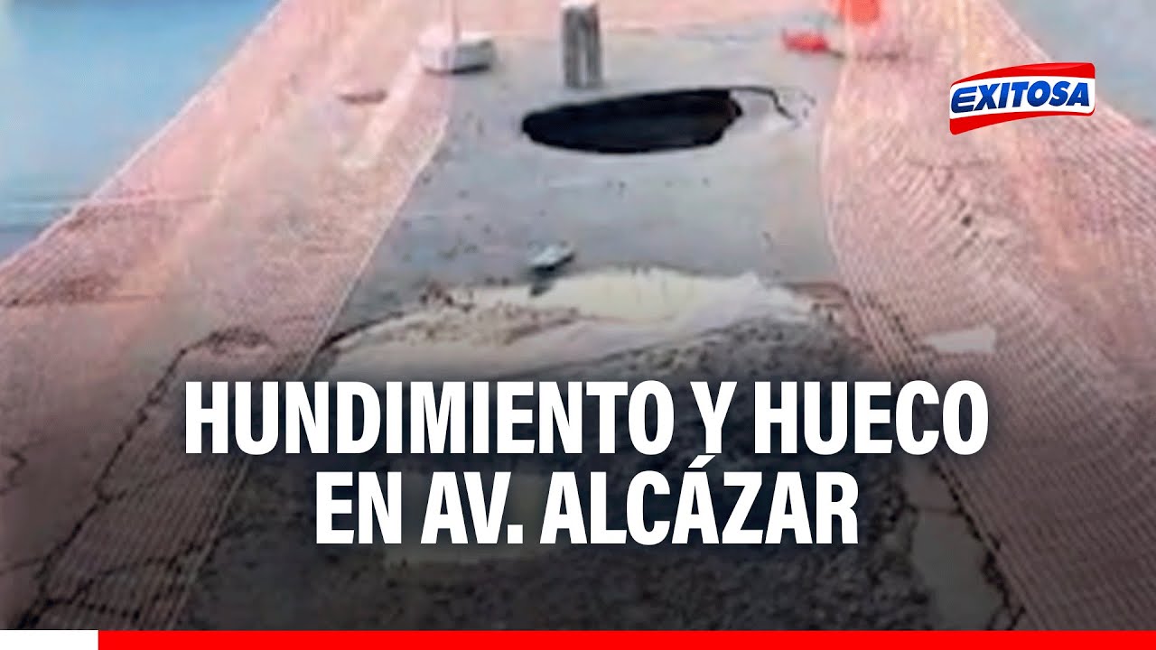 🔴🔵 Se registró un hueco y hundimiento en la Av. Alcázar en el distrito del Rímac