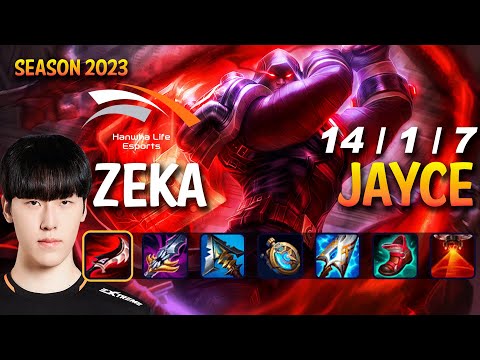 HLE Zeka JAYCE vs AHRI Mid - Patch 13.15 KR Ranked