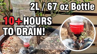 DIY - 2 litter soda bottle gravity drip irrigation system, upcycle, save water and keep green plants