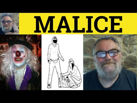 🔵 Malice Meaning Malicious Examples - Malice Defined - CAE Nouns - Malice Malicious