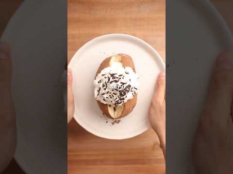 Baked potatoes and ice cream? #cooking #food #foodasmr #recipe