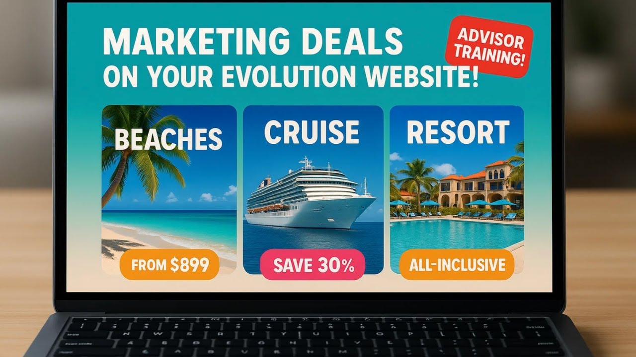 Marketing Deals on Your Evolution Website 💻 | Travel Advisor Training