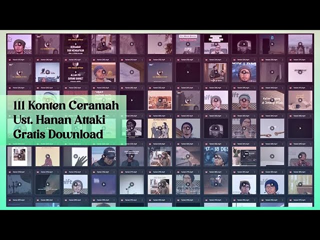 Free Video Ceramah Ust. Hanan Attaki