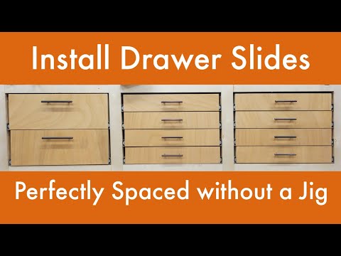 How to install drawer slides quick and simple without jigs or measuring.